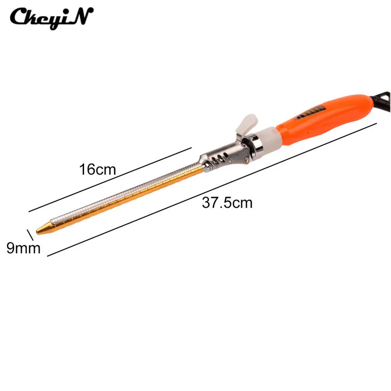 9 мм Глубокий кудрявый стайлер для волос, керамические щипцы для завивки волос, палочка, волнистая машина, спиральные щипцы для завивки волос, аксессуар для укладки+ перчатка 46