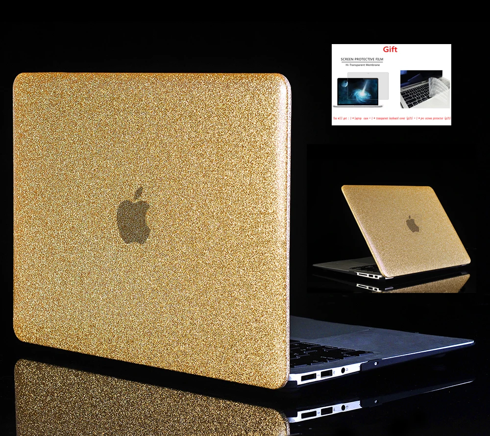 Блестящий жесткий чехол для ноутбука Apple Macbook Air Pro Retina1" 12" 1" 15" чехол для Mac book New Air 13 New pro 13 15 Touch bar