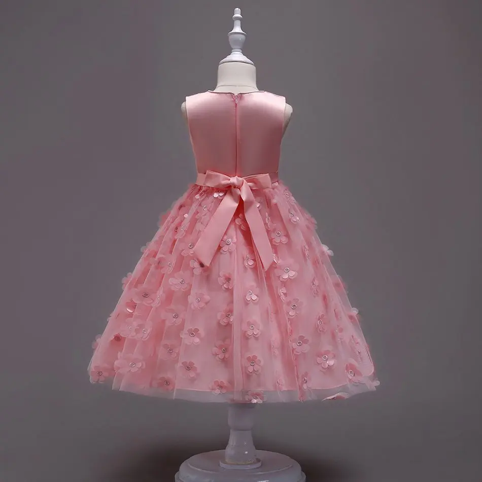 Girls Flower Summer Princess Party Dress (12)