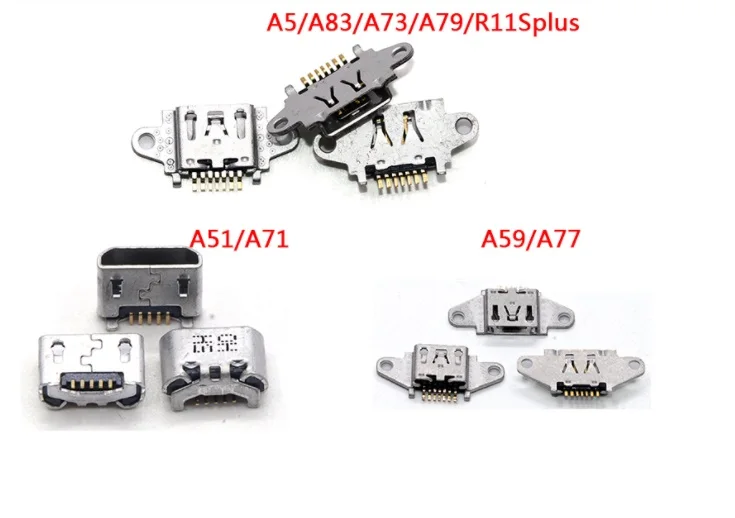 5opcs для OPPO A71 A73 A77 A83 A79 A5 A51 A59 R11 SPLUS micro usb зарядный разъем штепсельная вилка