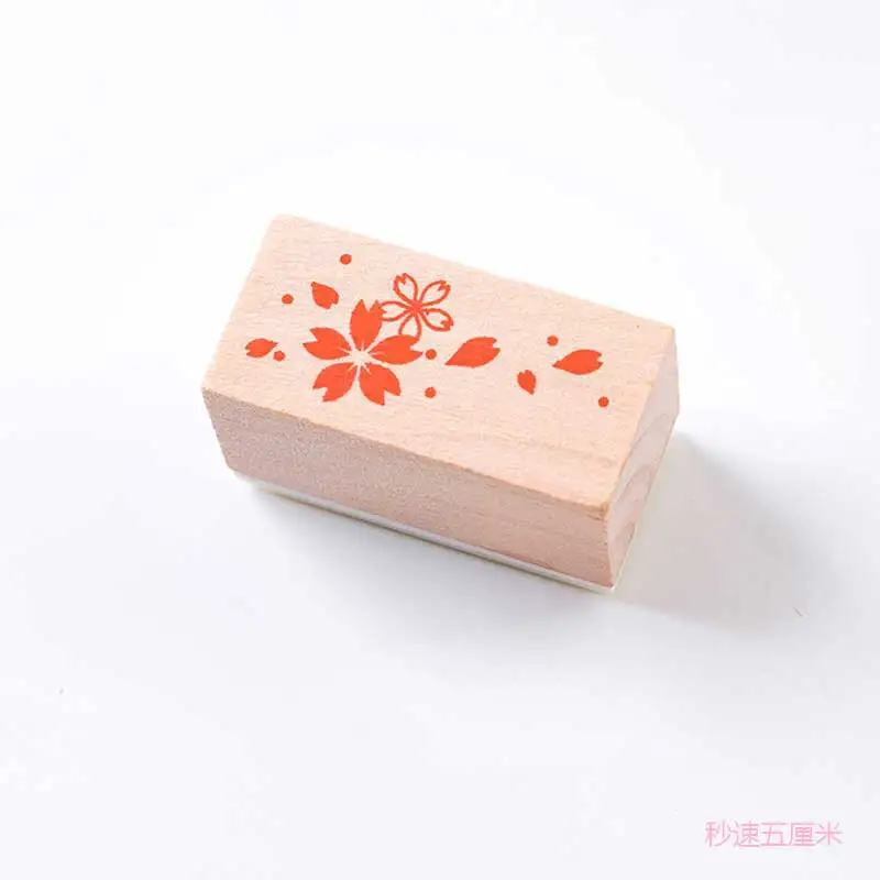 Cherry blossom серии штамп DIY craft деревянные резиновые штампы для скрапбукинга канцелярские Скрапбукинг Стандартный штамп - Цвет: 2