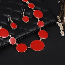 Красные Висячие серьги, Массивное колье, массивное ожерелье, воротник, Модные Ювелирные наборы, Свадебные африканские бусы, ювелирный набор