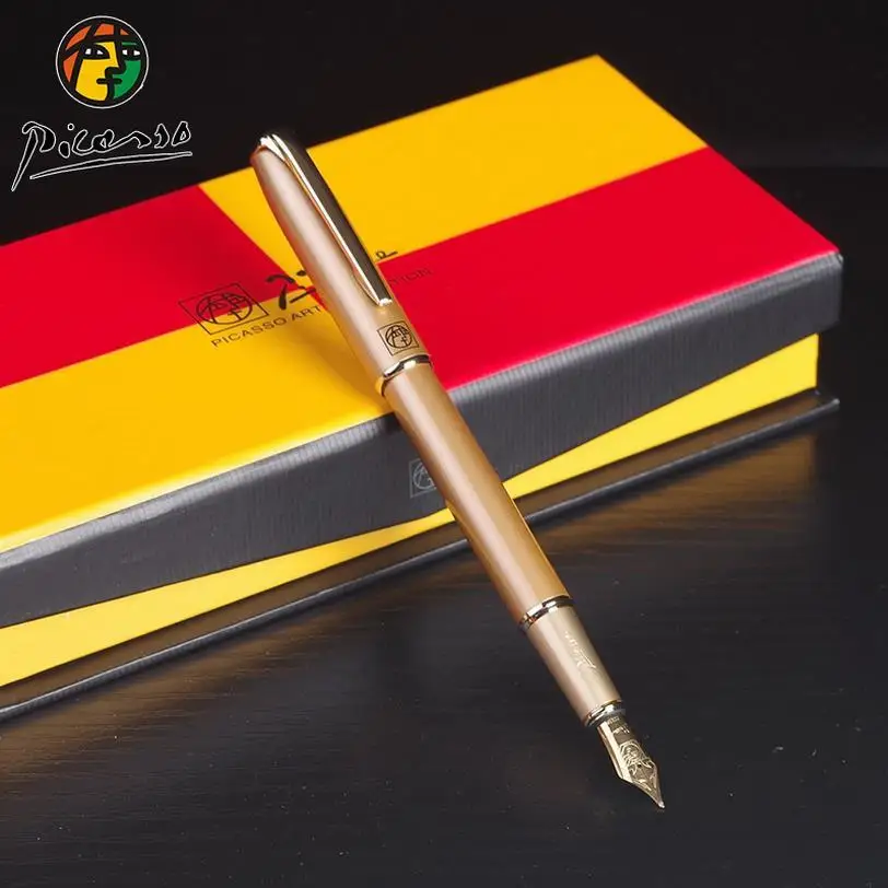 

New 0.5mm Nib Business Fountain Pen Full Metal Golden Clip Ink Pen Luxury Pens Gift Box Office School Stationery Supplies 03834