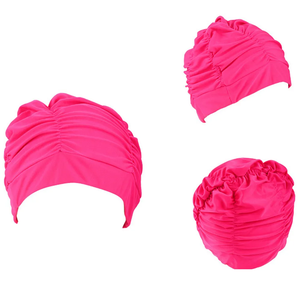 Swimming Hat Women Unisex Girls Long Hair Bathing Cap Swimming Cap Stretch Drape July05