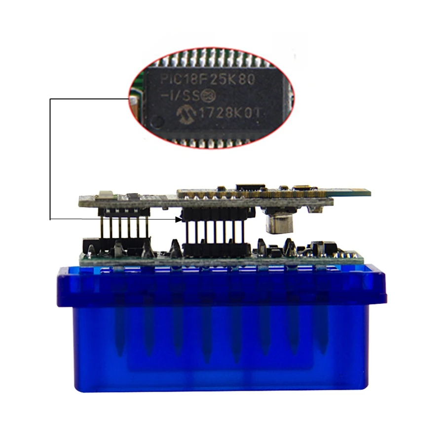 OBDII ELM327 PIC18F25K80 Bluetooth V1.5 автоматический сканер ELM 327 2PCB PIC18F25K80 OBDII диагностический сканер аппаратные средства 1,5