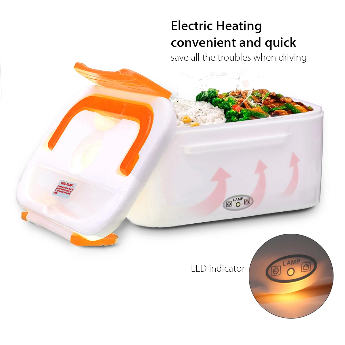 12V 1.05L Portable Electric Heating Lunch Box Storage Bento Box Food Container Food Warmer 4
