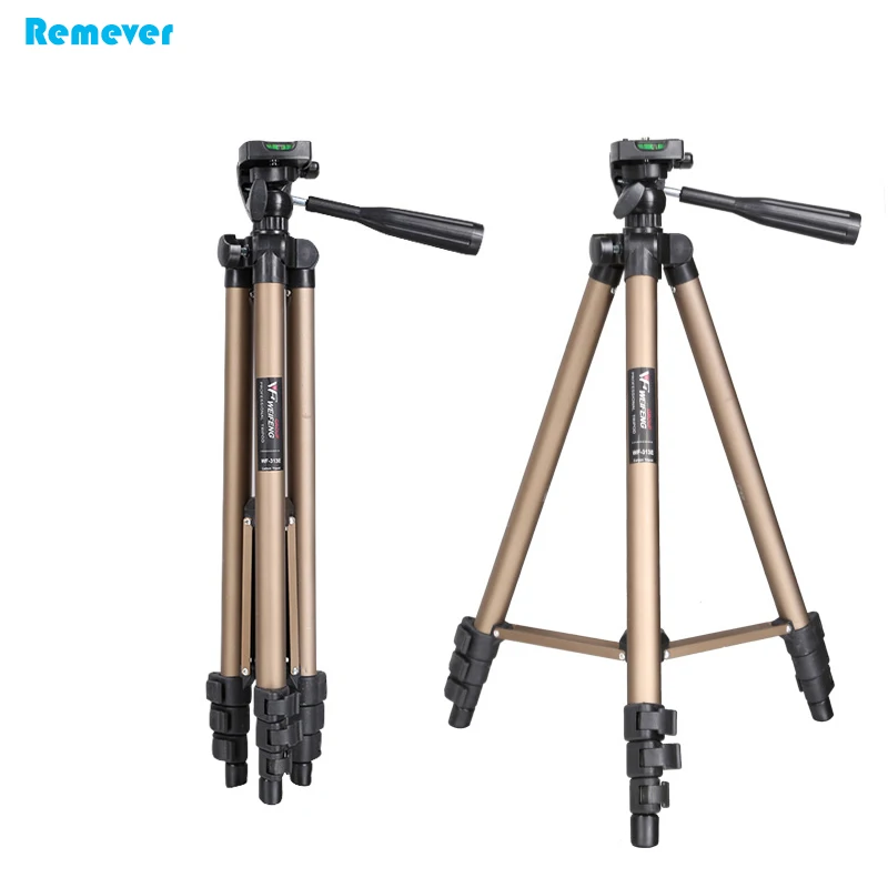 Aluminum alloy Portable Lightweight Tripod with Pan head Phone Holder for Nikon Sony Canon DSLR Cameras