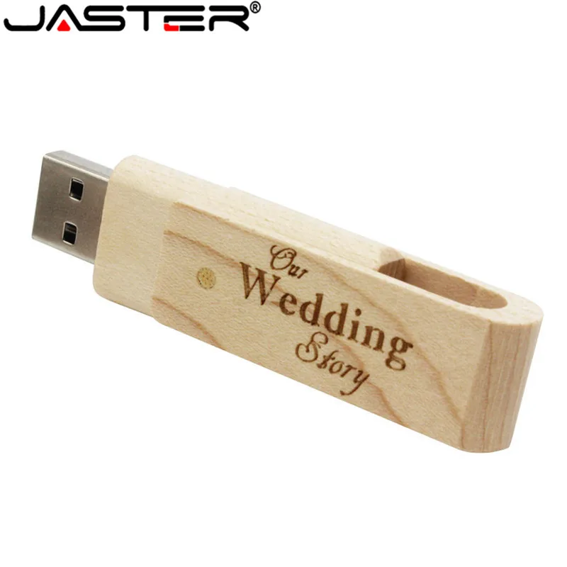 Usb флешка JASTER деревянная/бамбуковая Поворотная usb 2 0 карта памяти 4 32 Гб флеш