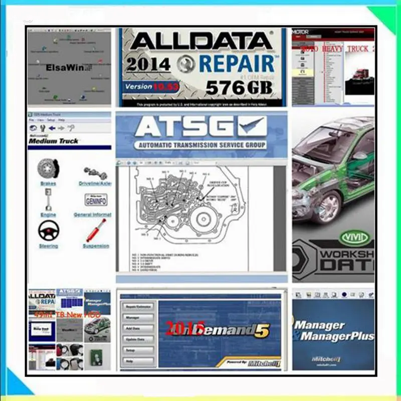 2020 Горячее предложение Alldata All Data 10 53 Mit // Chell OD 2015 программное обеспечение для