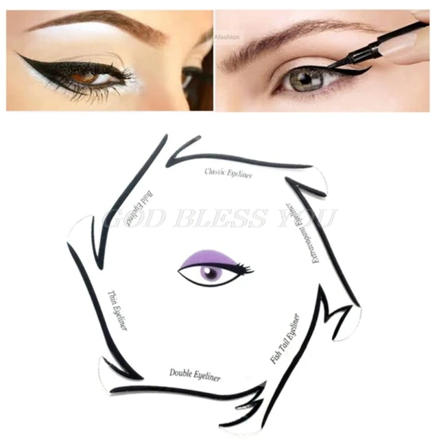 Special Offers 6 In 1 Eyeliner Drawing Template Cards Fashion Cosmetic Tool Kits Smokey Cat Eyes Makeup Accessory Beginner Use Special Offers 6 In 1 Eyeliner Drawing Template Cards Fashion Cosmetic Tool Kits Smokey Cat Eyes Makeup Accessory Beginner Use