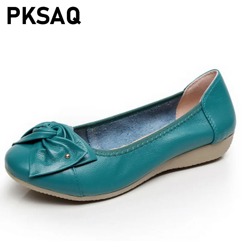 

women flats Plus size 34-43 women genuine leather flat shoes woman work shoes newest fashion female casual single shoes