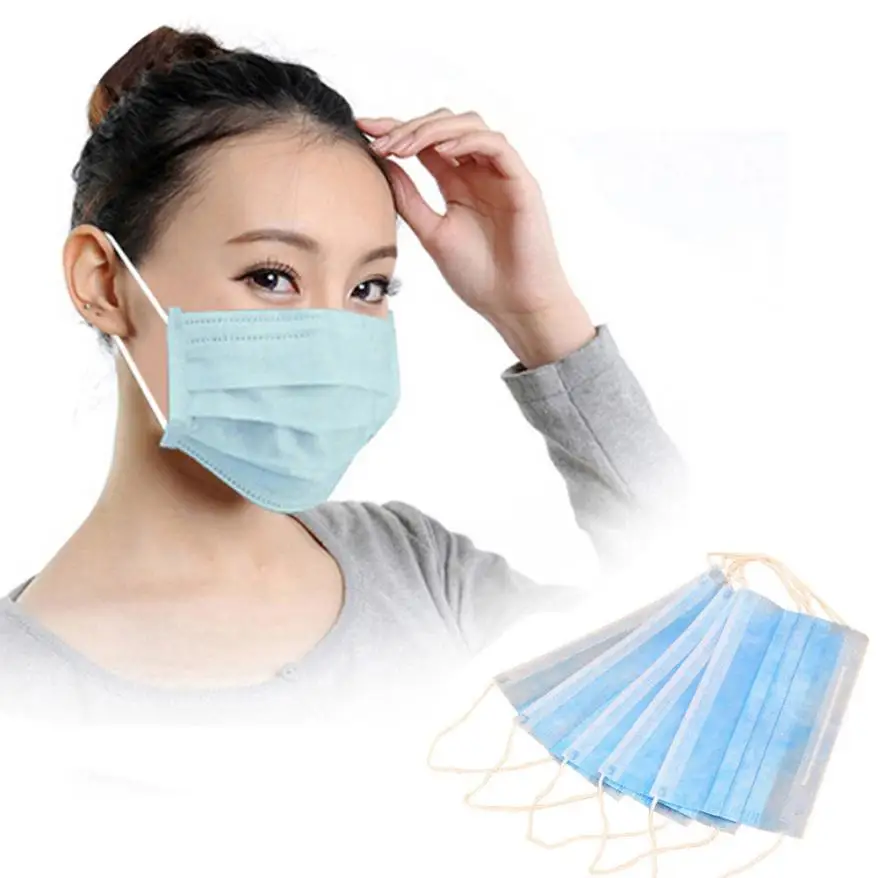 

50PCS Disposable Earloop Face Mask Filters Bacteria Breathable non-woven Beauty Medical 2MY27