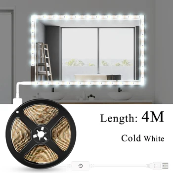 

USB 5V Bathroom Mirror Lamp Waterproof Dimmable Light Tape Hollywood Party Wall Light Led Lamp Makeup Vanity Table Mirror Light