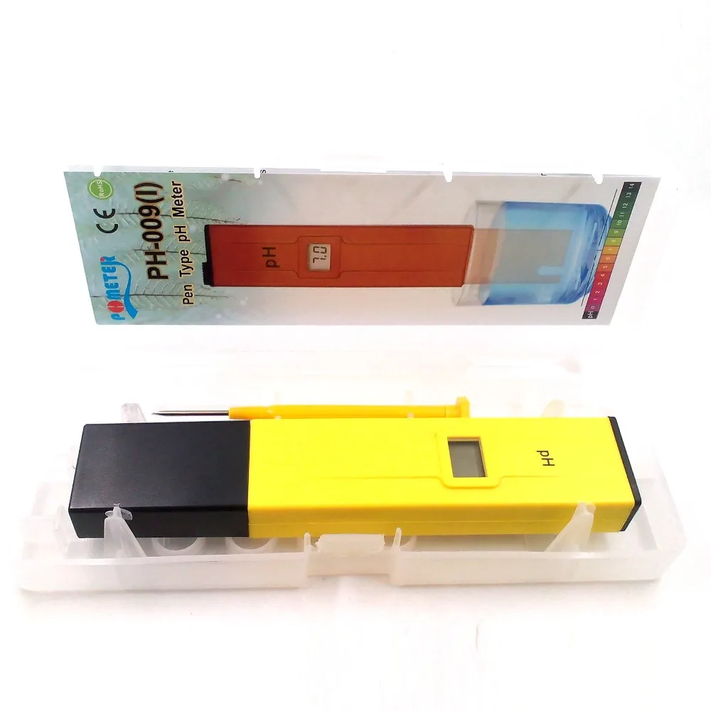 10pcs Digital PH Meter digital PH Tester 0-14 Pocket PH Pen Aquarium PH monitor with retail box
