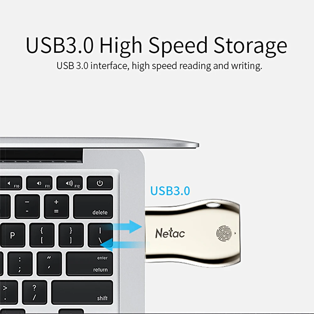 Netac U628 USB3.0 флеш-накопитель 32 Гб 64 Гб Высокое Скорость memory stick Портативный флеш-накопитель отпечатков пальцев Шифрование USB флэш-накопитель