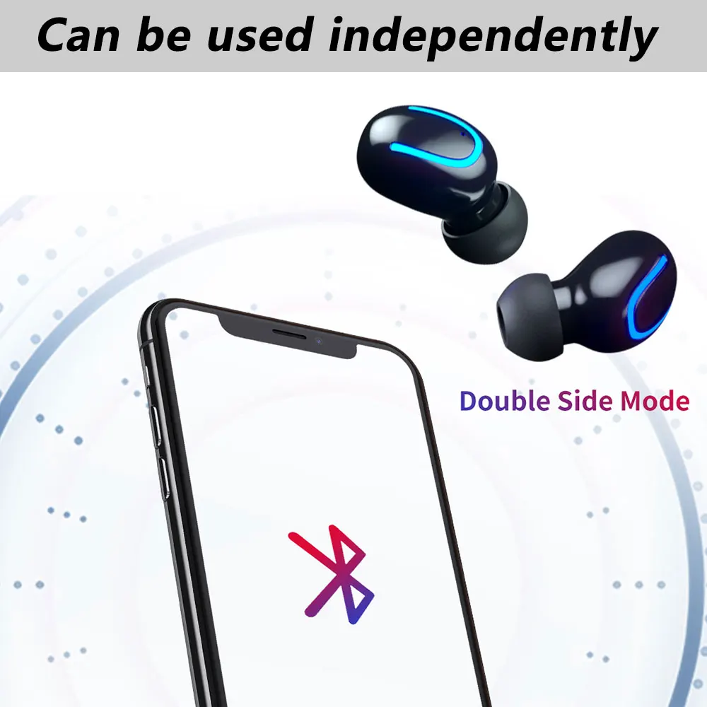 Беспроводные наушники вкладыши FONKEN TWS Bluetooth 5 0 гарнитура мини для телефона со