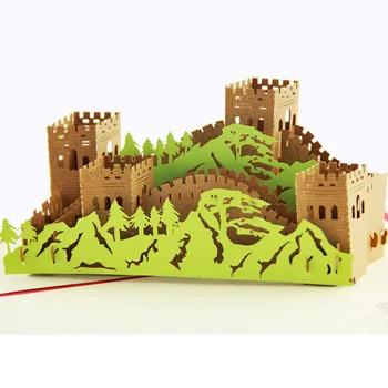 

Cubic life 3D Beijing the Great Wall three-dimensional greeting card tourist attractions commemorative card creative new year gr