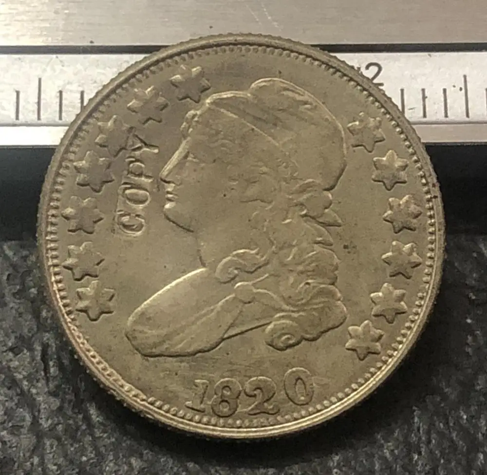 1820 США 10 центов &quotLiberty Cap Dime&quot 1st variety | Дом и сад