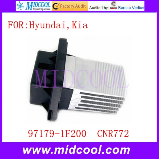 Резистор A/C для двигателя нагнетателя отопителя OEM 97179-1F200 971791F200 CNR772 для hyundai Kia