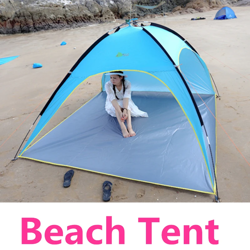 

Portable 210*210*130cm Beach Tent Sun Shade Fishing Shelter Tents Quick Open Summer UV Protection Tent Simple Built NOT Auto