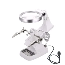 Best Offers Multi-functional Welding LED Magnifier 1pc 3X/4.5X Helping Hand Soldering Iron Repair Tool with Alligator Clip Holder Clamp Best Offers Multi-functional Welding LED Magnifier 1pc 3X/4.5X Helping Hand Soldering Iron Repair Tool with Alligator Clip Holder Clamp