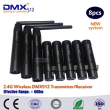 DHL 8 шт. беспроводной DMX контроллер сигнала 3 шт. трансмисор 5 шт. рецепторы расстояние 600 м беспроводной приемник