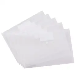 Простой и прозрачной A4 кнопки файл мешок Пластик информации Бумажный Пакет студент для хранение офисных принадлежностей