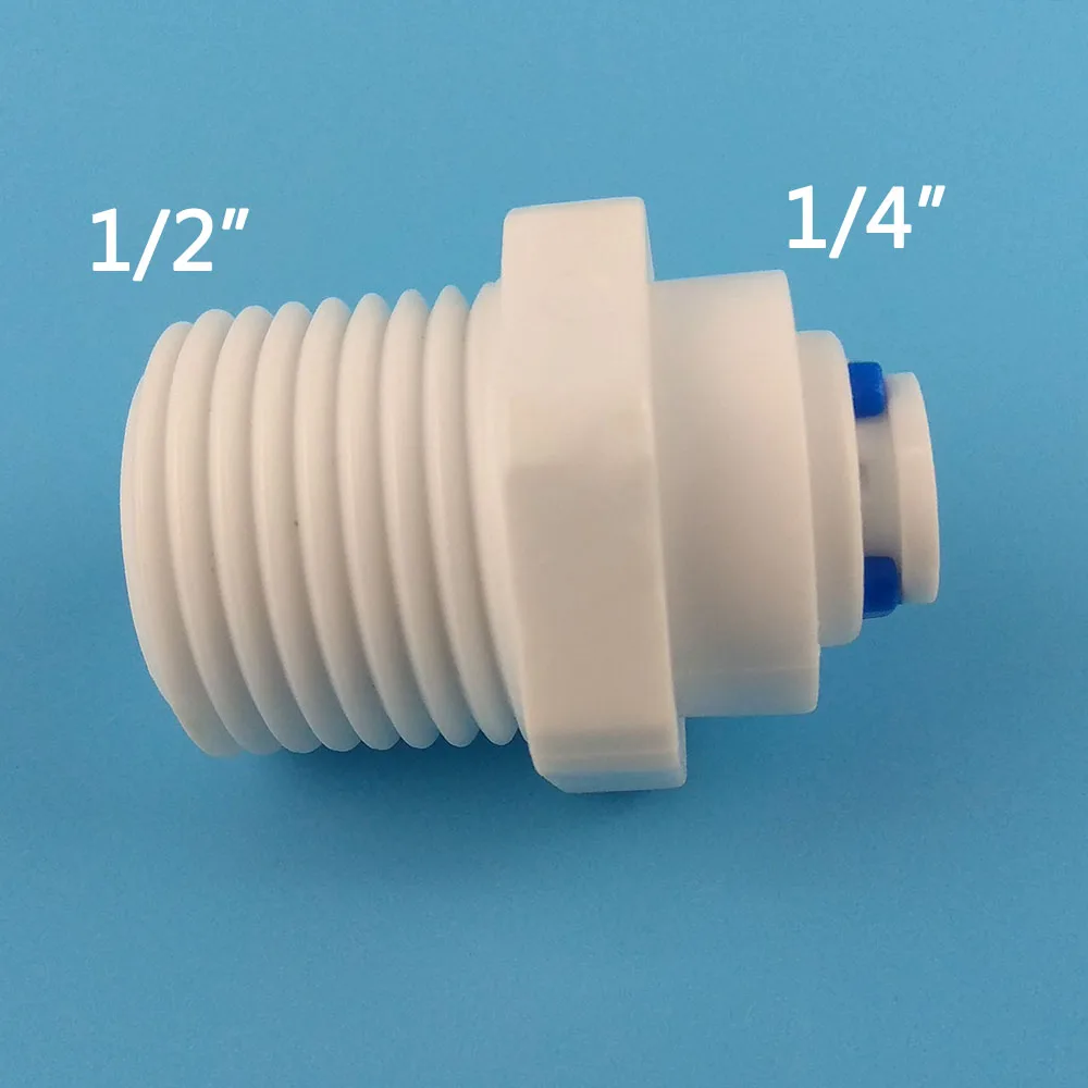 1 шт. 1/" OD трубка-1/2" BSP Мужской резьбовой быстрый разъем RO воды прямой мужской BSP и трубы без проблем гайки разъем
