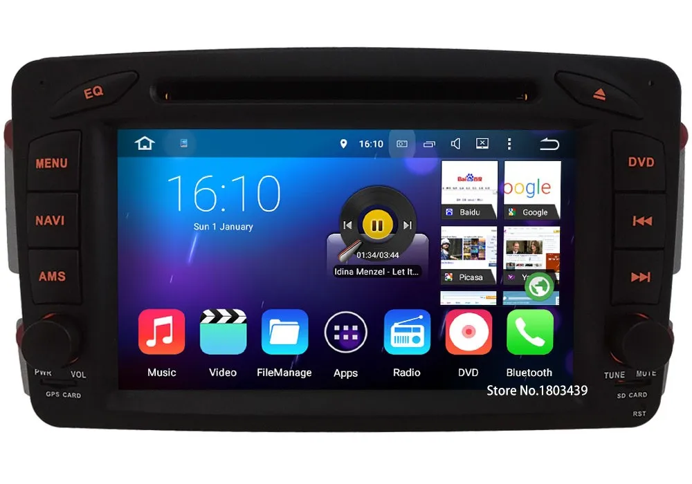 Discount 7" Android 7.1 Car DVD Multimedia player radio Stereo for Benz W203 S203 C180 C200 C220 C230 C240 C270 C280 C300 C320 C350 C32 28