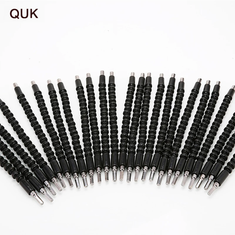 

QUK Screwdriver Bits Flexible Shaft Electronic Drill Bits Power Tool Holder Connect Link Extention 290mm Black Car Repair Tools