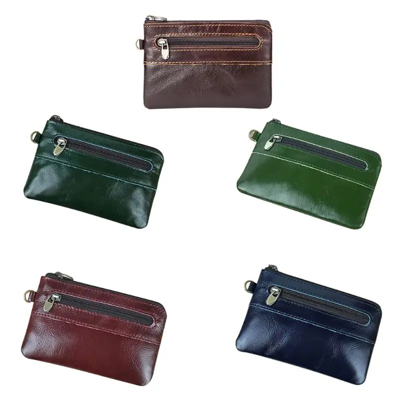 

Fashion Men Leather Bag Key Change Zipper Pocket Coin Purse Holder Organizer