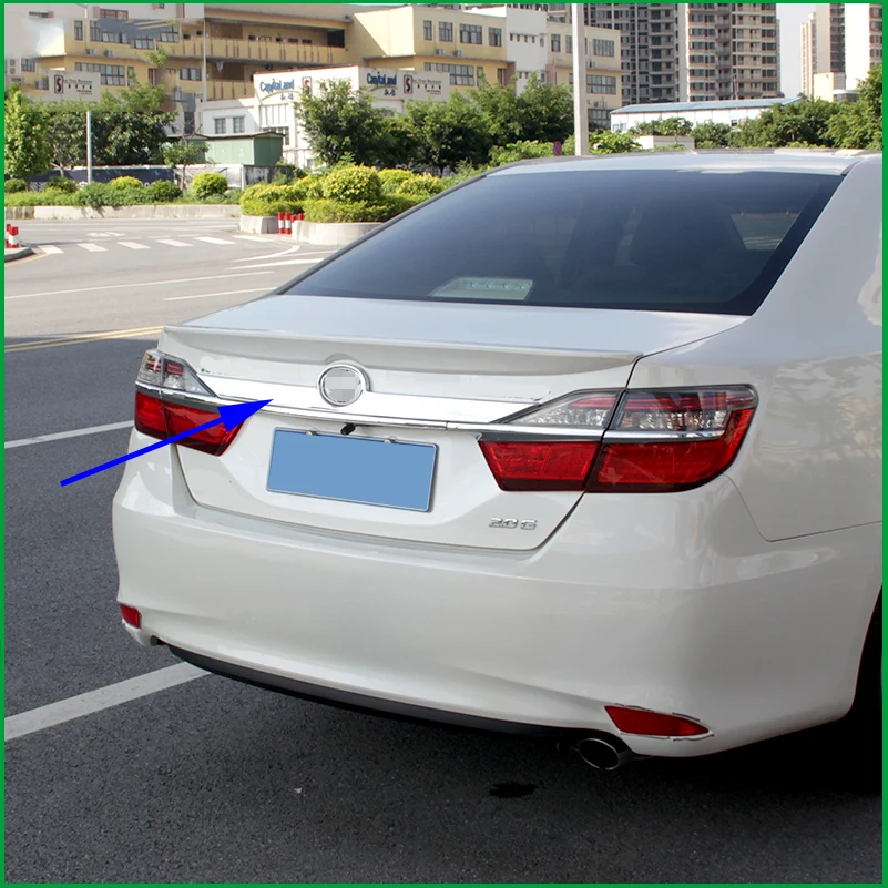 

FOR Toyota Camry V55 2015 2016 ABS Chrome Decorative Rear Door Tailgate Trunk Hatch Trim Bezel Cover Auto Parts