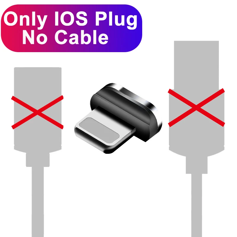 Магнитный кабель для iPhone Essager Lighting, зарядный usb-кабель для iPhone xs max xr x 8 7 6 6s 5 5S se, магнитное зарядное устройство - Цвет: IOS Plug No Cable