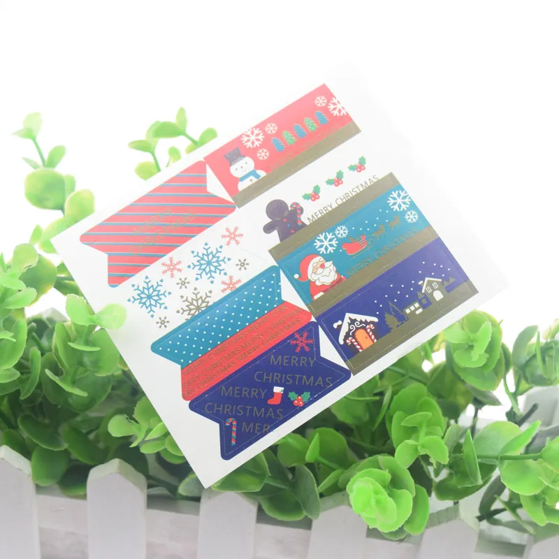 

Snowman stickers Party Birthday DIY Handmade For Notebook Cake Baking label Adhesive Pack gingerbread man Sealing Sticker Xmas
