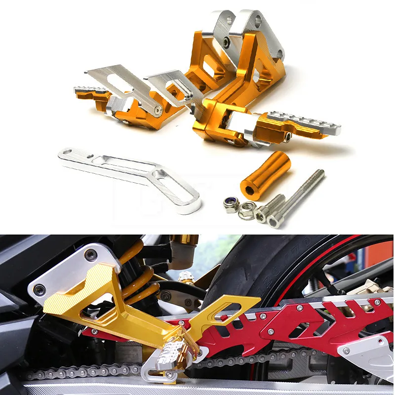 

Motorcycle CNC Adjustable Rearset Footrests Rear Set Foot Pegs Pedal For Yamaha Exciter RC150 LC150 All Years Moto Accessory 17