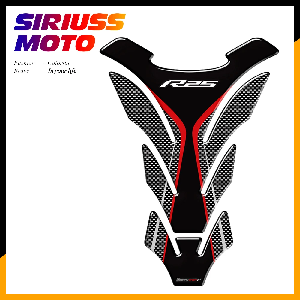 

3D Motorcycle Tank Pad Protector Decal Stickers Case for Yamaha R25 YZF-R25 Tankpad