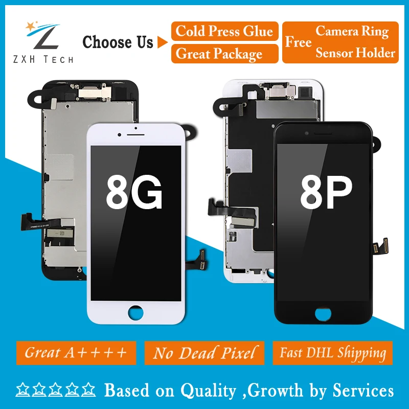 5 шт./лот качество AAA OEM для iPhone 8 LCD plus дисплей экран Замена объектива Pantalla