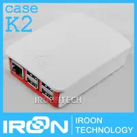 case K2: Original Official Case Box for Raspberry PI 3 model B Red-White ABS Plastic Case Box Cover Shell Enclosure Housing