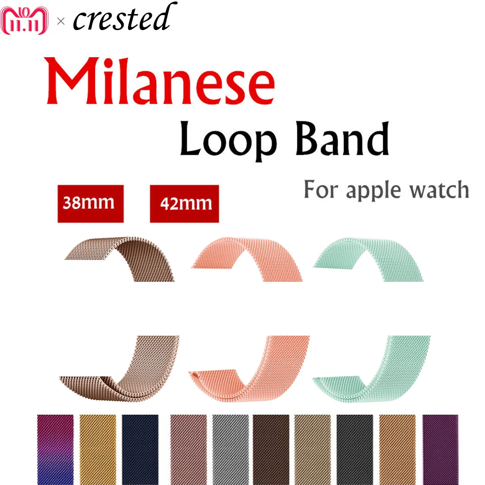 

Milanese Loop For Apple Watch band 42mm/38mm iwatch strap 44mm/40mm Stainless Steel Bracelet watchband Apple watch 4/3/2/1