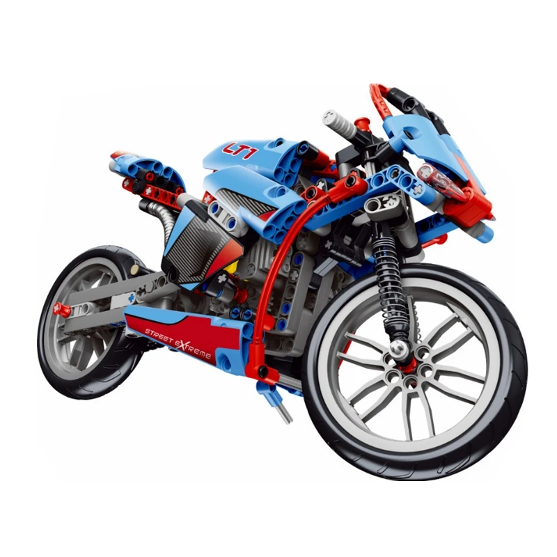 

Technic Street Motor Motorcycle 375Pcs Figure Building Block Educational Kid Toy Compatible technic
