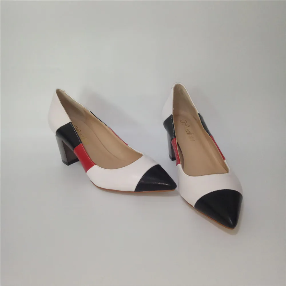 WENZHAN High Heels Women Sexy Pumps With Handbag Sets 37-43 Mixed Color Thin Heel Pointed Toe Soft Shoes With Bag Hottest A95-7