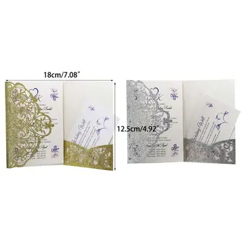 

50pcs Wedding Invitation Cards Kits with Envelopes Laser Cut Birthday Greeting Card Wedding Decoration Party Supplies