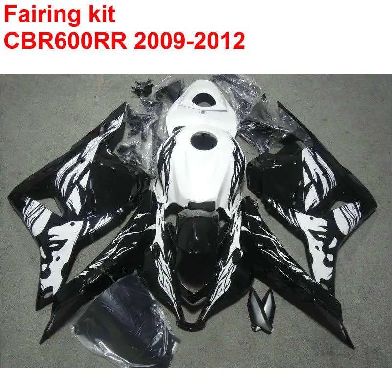 

Injection molding Customize Fairing kit for HONDA cbr600rr 2009 2010 2011 2012 CBR 600 RR 09-12 black white fairings set LK49