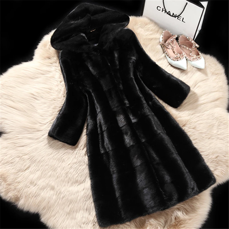 2018 Autumn Winter New Women High Imitation Mink Faux Fur Coats High Quality Coat Temperaments Long Sleeve Parkas Jacket HJB272 2018 Autumn Winter New Women High Imitation Mink Faux Fur Coats High Quality Coat Temperaments Long Sleeve Parkas Jacket HJB272