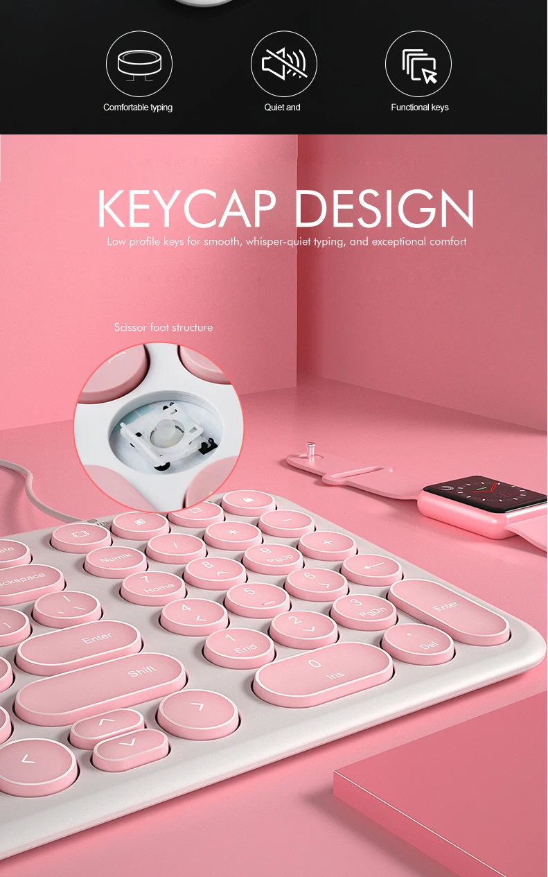 do fio de b.o.w, redondo-keycap projeta a