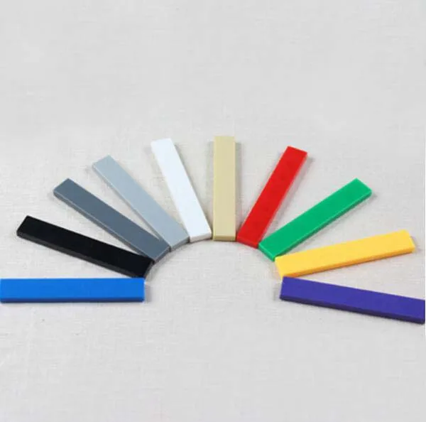 

100pcs/lot Brick Parts Flat Plate Tile 1 x 6 DIY Block Toy Compatible with Other Brand Assemble Particles