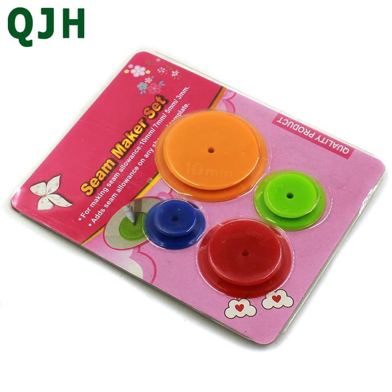 

4 sizes/set Plastic Patchwork Parallel Wheel Tailor DIY Handwork Sewing Straight&Curve Scribing Tools Circle Drawing Wheel