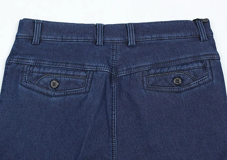 Классические деловые джинсы больших размеров для мужчин, Осень-зима, мужские повседневные высококачественные плотные флисовые Теплые эластичные джинсовые штаны 30-42 CF229