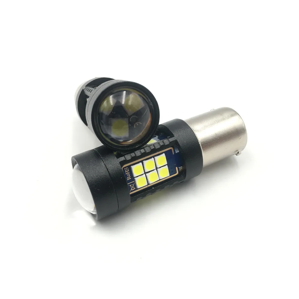 2x Желтый 1156 BAU15S PY21W 3030 светодиодный 27 SMD резервного копирования резервные лампы