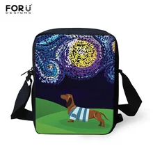 FORUDESIGNS 3D такса Звездная ночь с принтом собаки мини сумка малыш Повседневное сумка опрятный сумка Для женщин